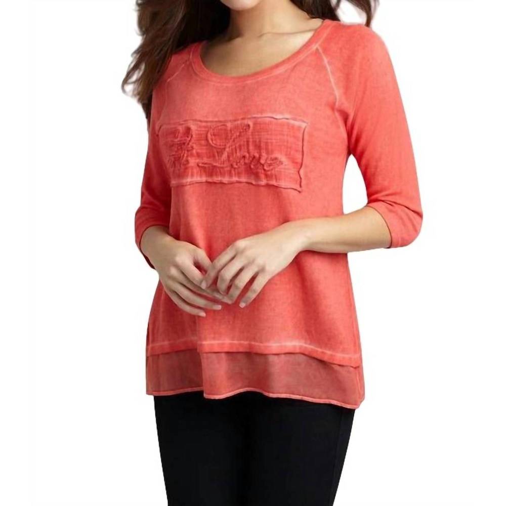 NEW ANGEL love top in coral